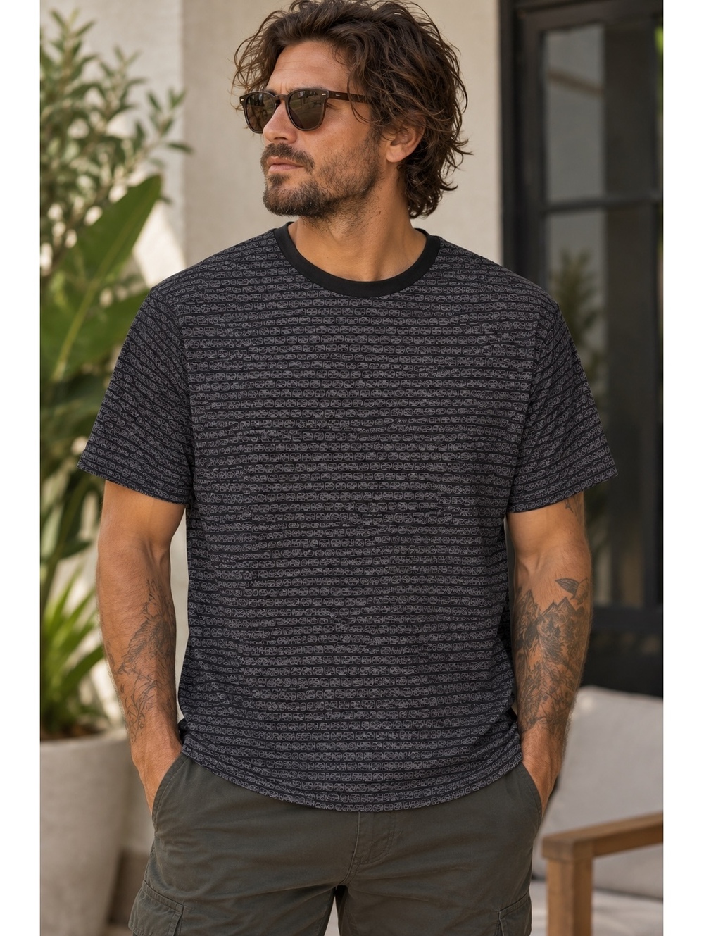 Eighth Avenue New York Men’s XL Geometric Print T-Shirt